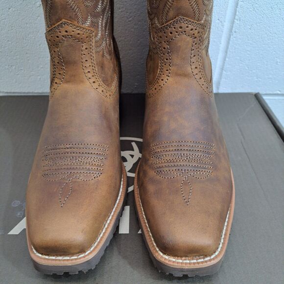 Ariat 10064046 Hybrid Roughstock Western Square Toe Cowboy Boots Size 8 To 8.5D - Picture 5 of 10